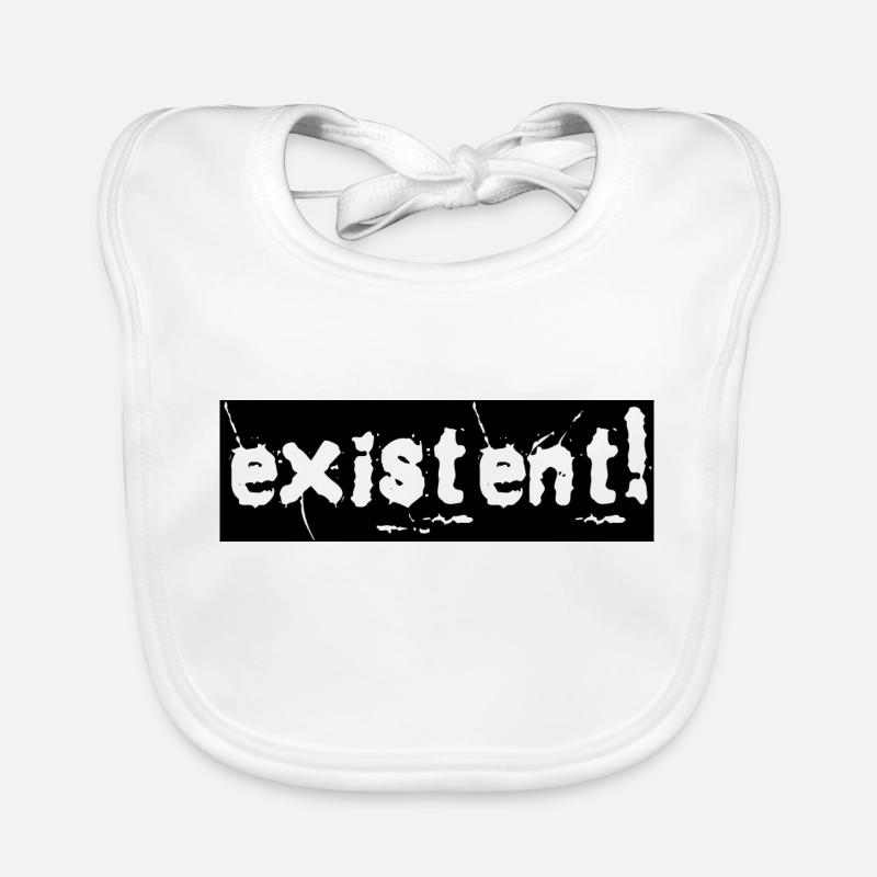 EXISTENT! (schwarz) Baby Bio-Lätzchen