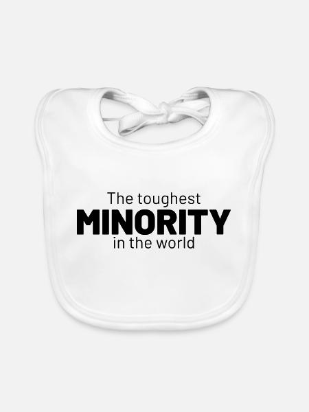 La minorité la plus dure - Bavoir bio Bébé - blanc - Devant