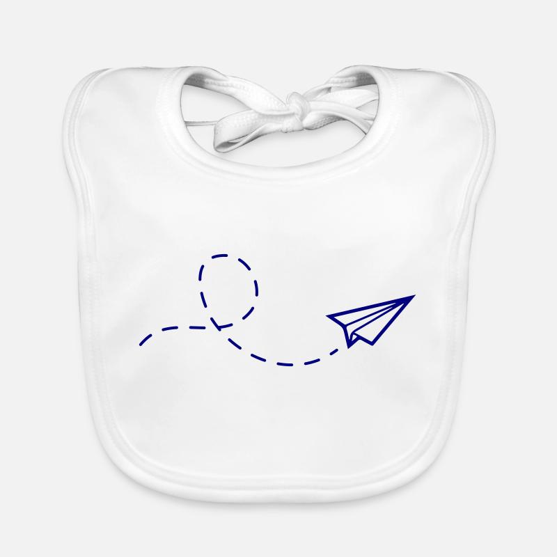 paper airplane Organic Baby Bibs