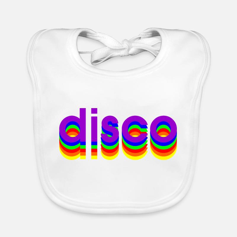 Disco des années 80 - Bavoir bio Bébé - blanc