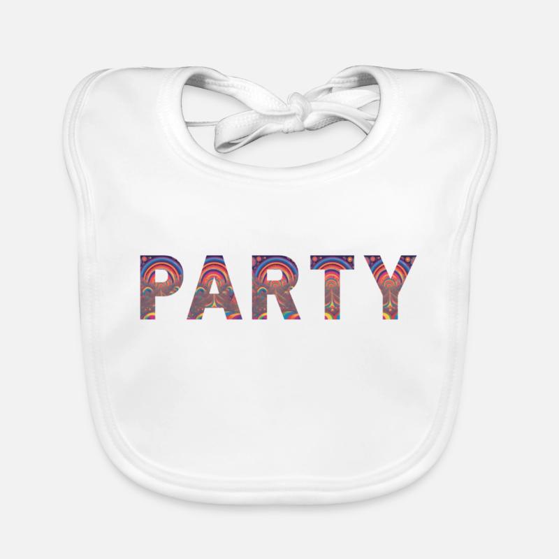 Fête psychédélique Bavoir bio Bébé