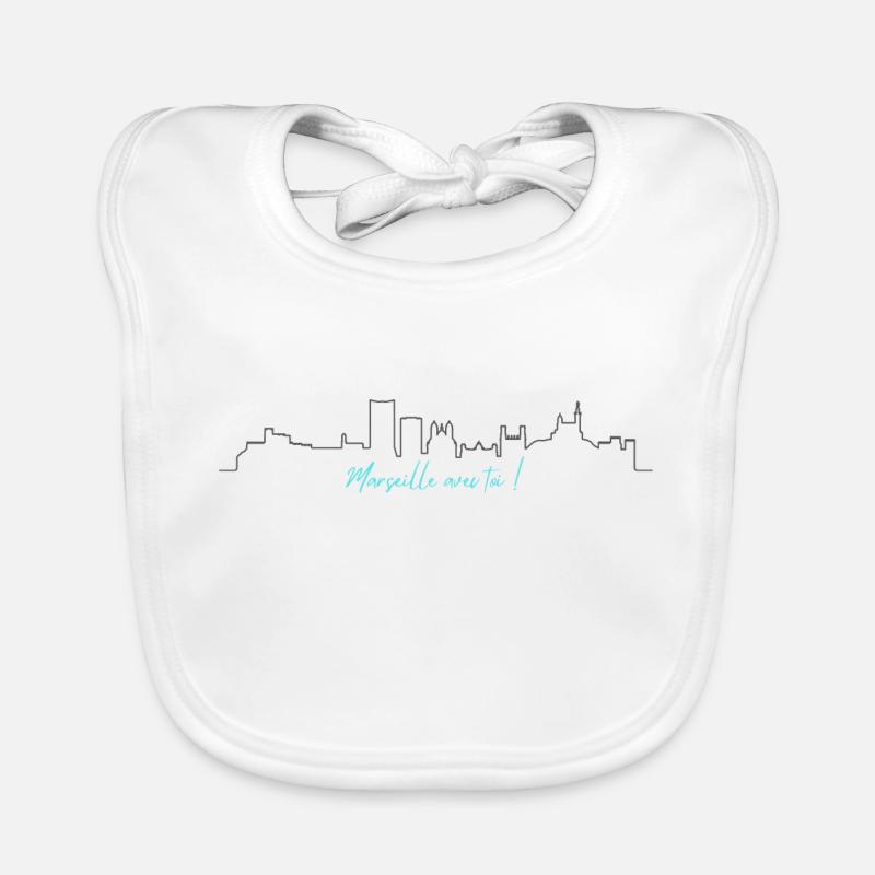 Marseille avec toi ! Bavoir bio Bébé