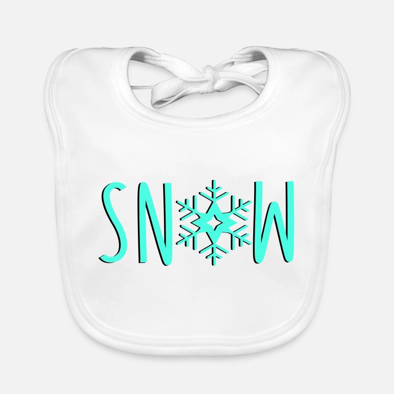 Neige flocon de neige Bavoir bio Bébé
