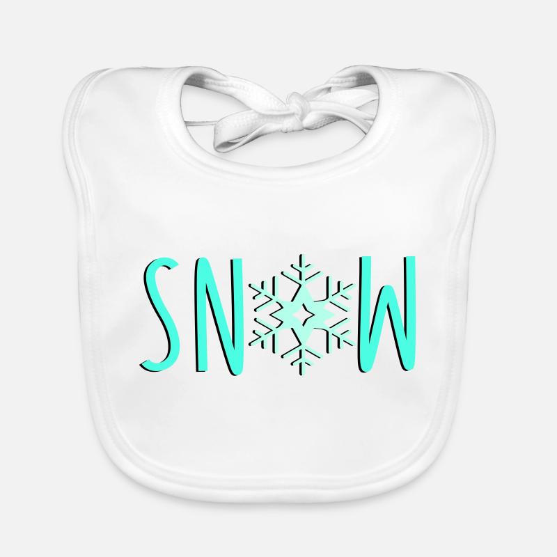 Snowflake Snow Organic Baby Bibs
