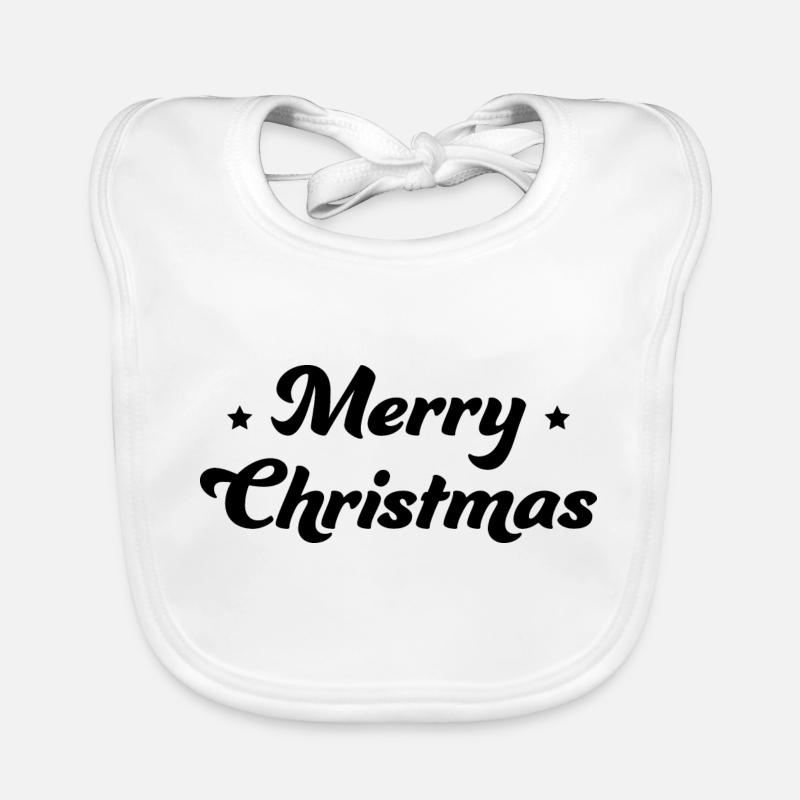 Joyeux Noël astérisque noir Bavoir bio Bébé