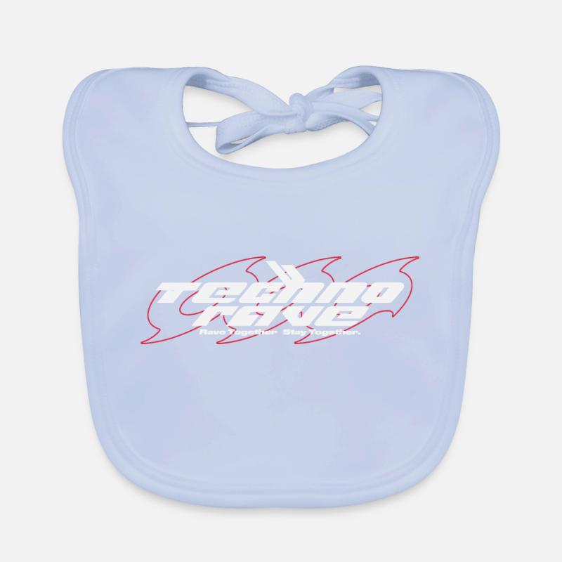 TECHNO RAVE | Rave Together Restez ensemble Bavoir bio Bébé