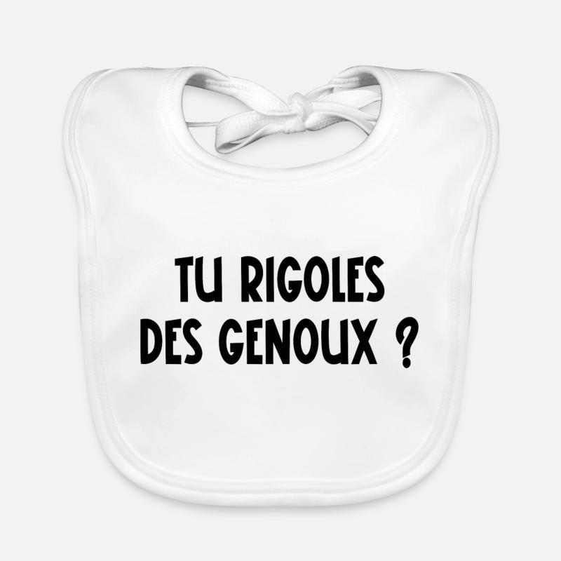 tu rigoles des genoux Bavoir bio Bébé