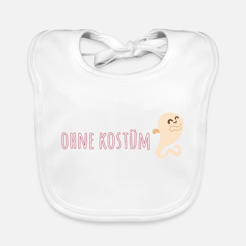 Without costume, costume, ghost, ghost, carnival Organic Baby Bibs