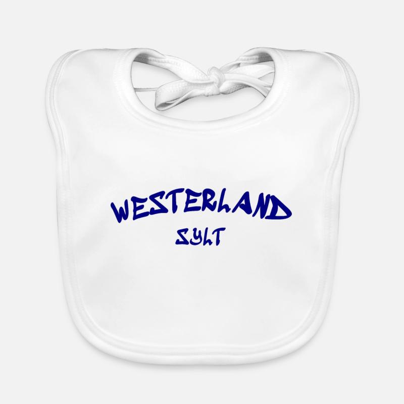 Westerland - Sylt - Nordsee - Anker - Möwe - Insel Baby Bio-Lätzchen
