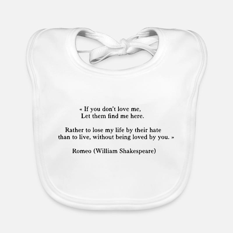 Roméo (citation) Bavoir bio Bébé