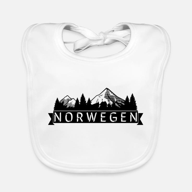 Norwegen mit Berglandschaft Baby Bio-Lätzchen