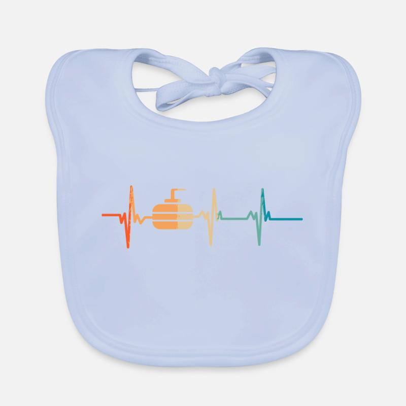 Battement de cœur Curling Bavoir bio Bébé