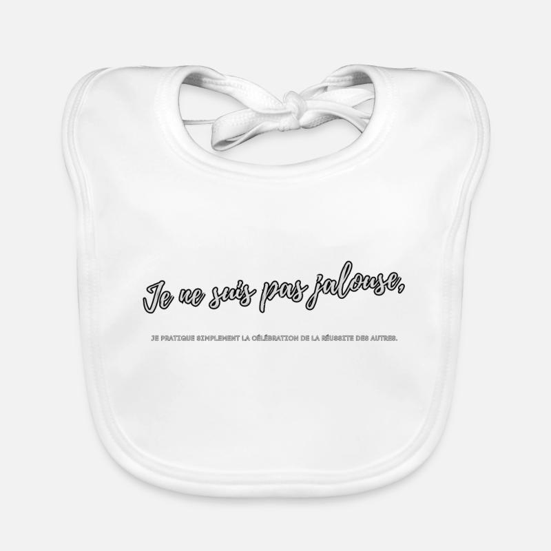 Jealous - Organic Baby Bibs - white