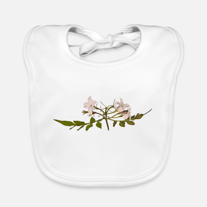 Jasmine Flower Organic Baby Bibs
