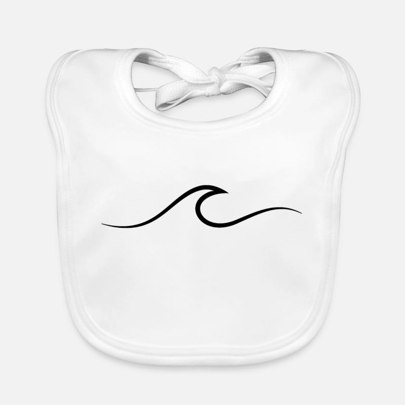 Welle wave Surfen Wasserratte Surfer Baby Bio-Lätzchen