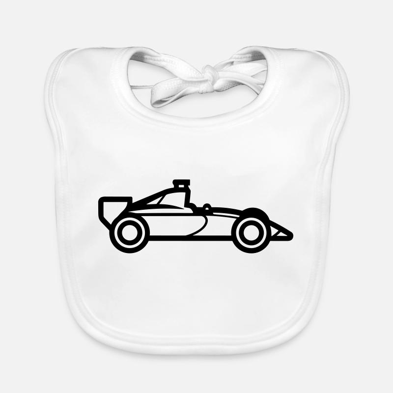 F1 Voiture de course Bavoir bio Bébé