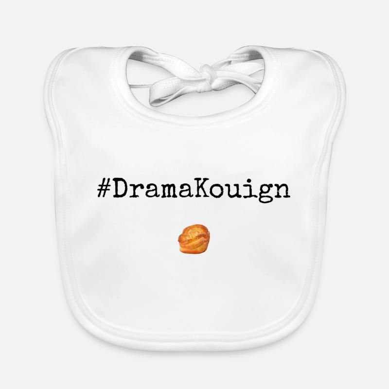 #DramaKouign Blk - Bavoir bio Bébé - blanc