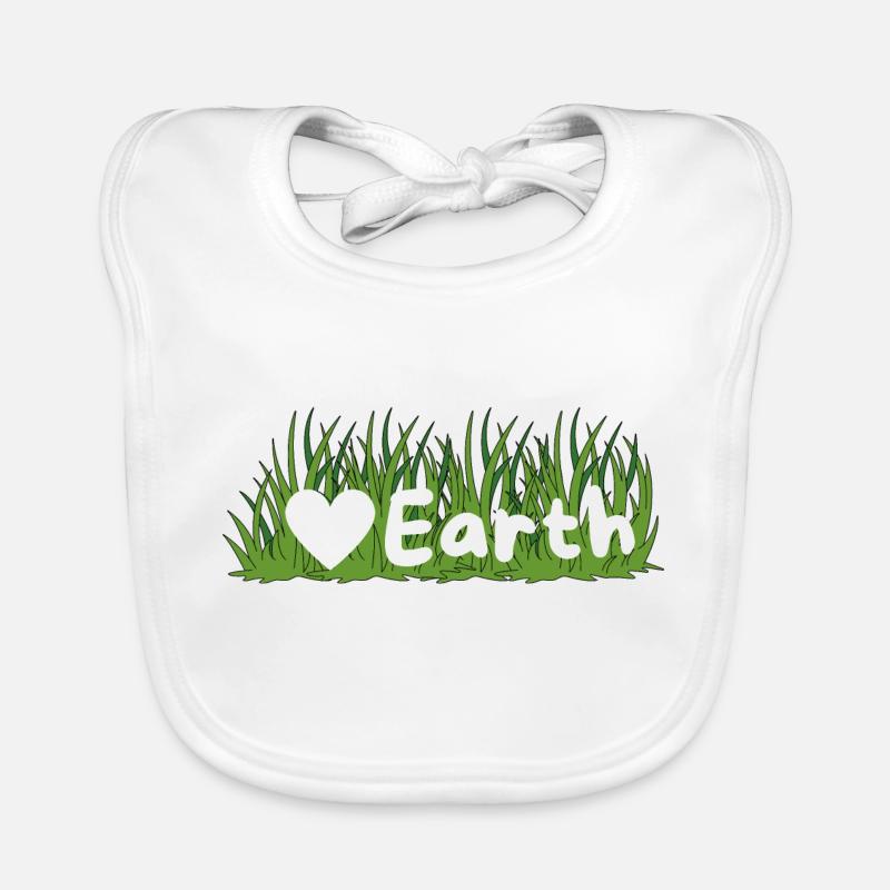 Nous aimons la planète terre herbe verte Bavoir bio Bébé