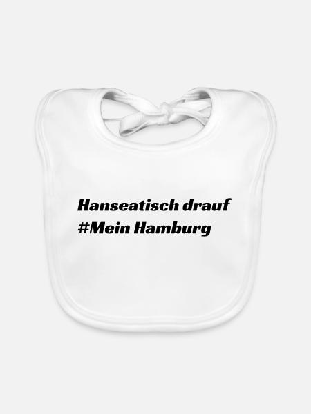 Hamburg - Baby Bio-Lätzchen - Weiß - Vorne