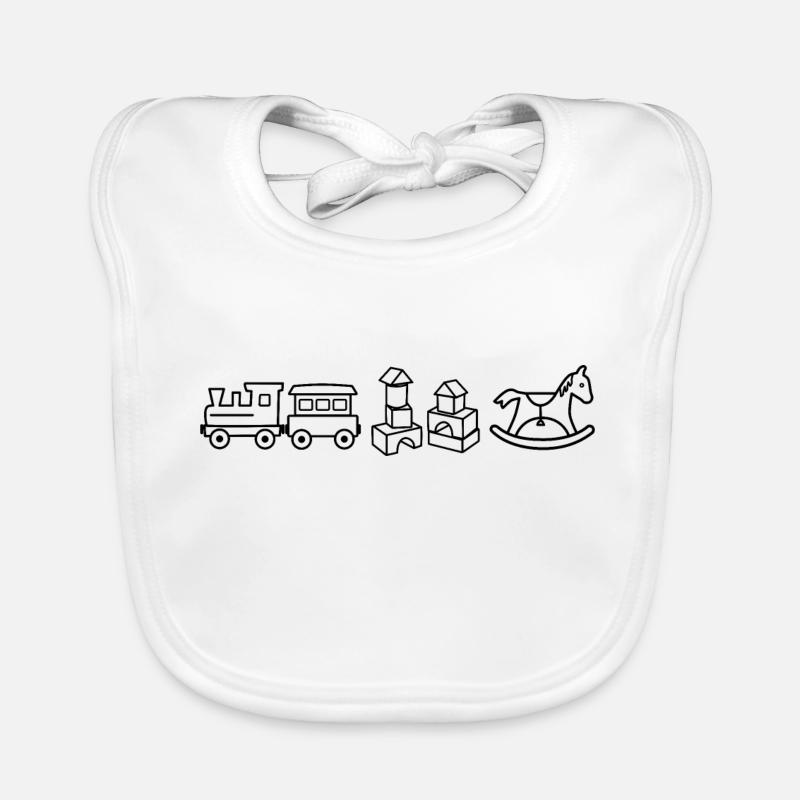 Cheval à bascule - Blocs de construction - Train en bois Bavoir bio Bébé