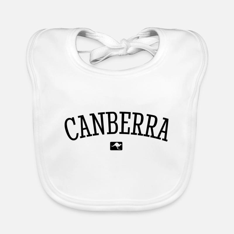 Canberra Australia Down Under Kangaroo Koala Organic Baby Bibs