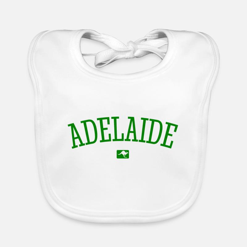 Adelaide Australia Down Under Kangaroo Koala Organic Baby Bibs
