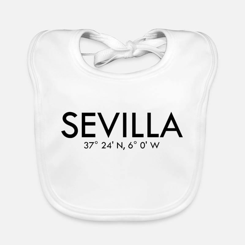 Séville - Espagne - Coordonnées Latitude Longitude Bavoir bio Bébé