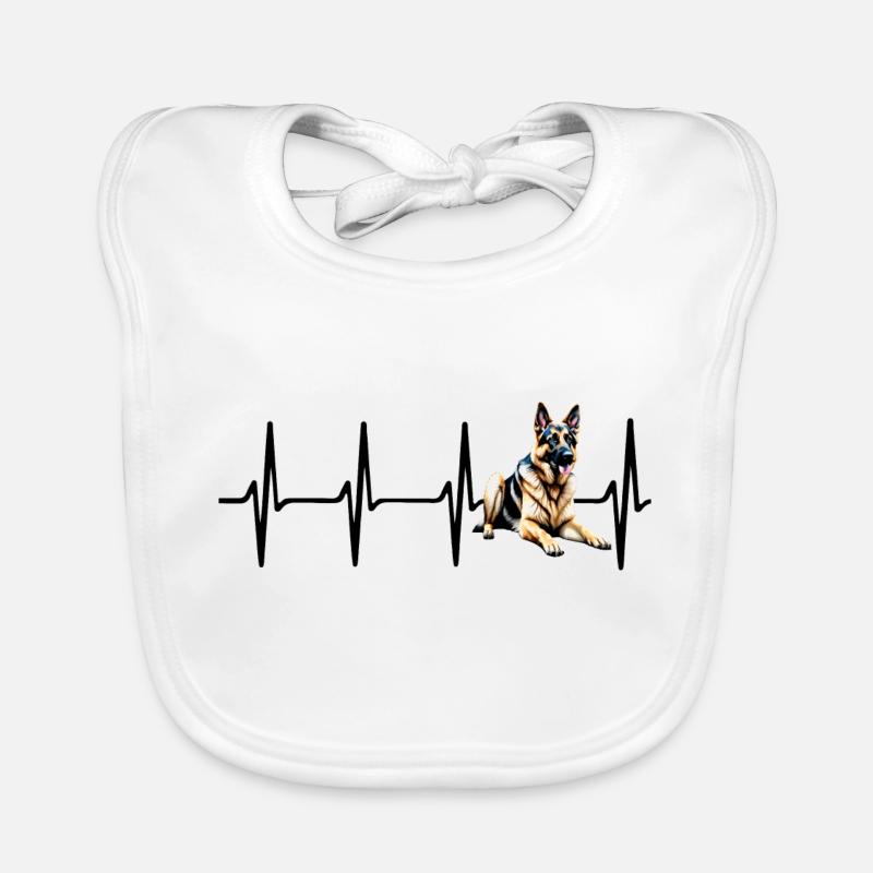 Herzschlag Deutscher Schäferhund Baby Bio-Lätzchen