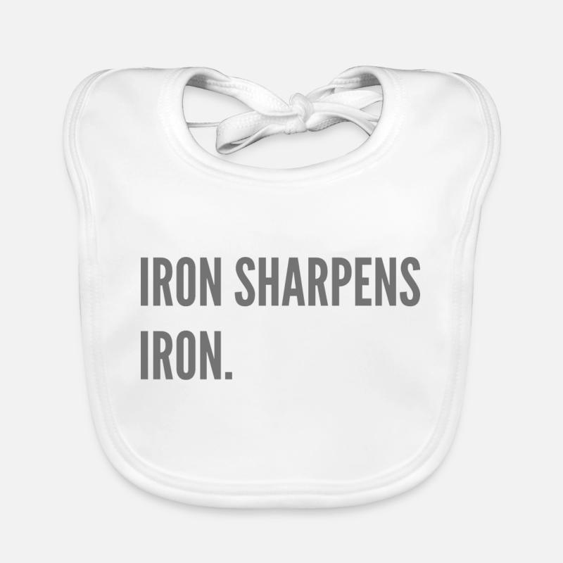 Iron sharpens iron. Organic Baby Bibs
