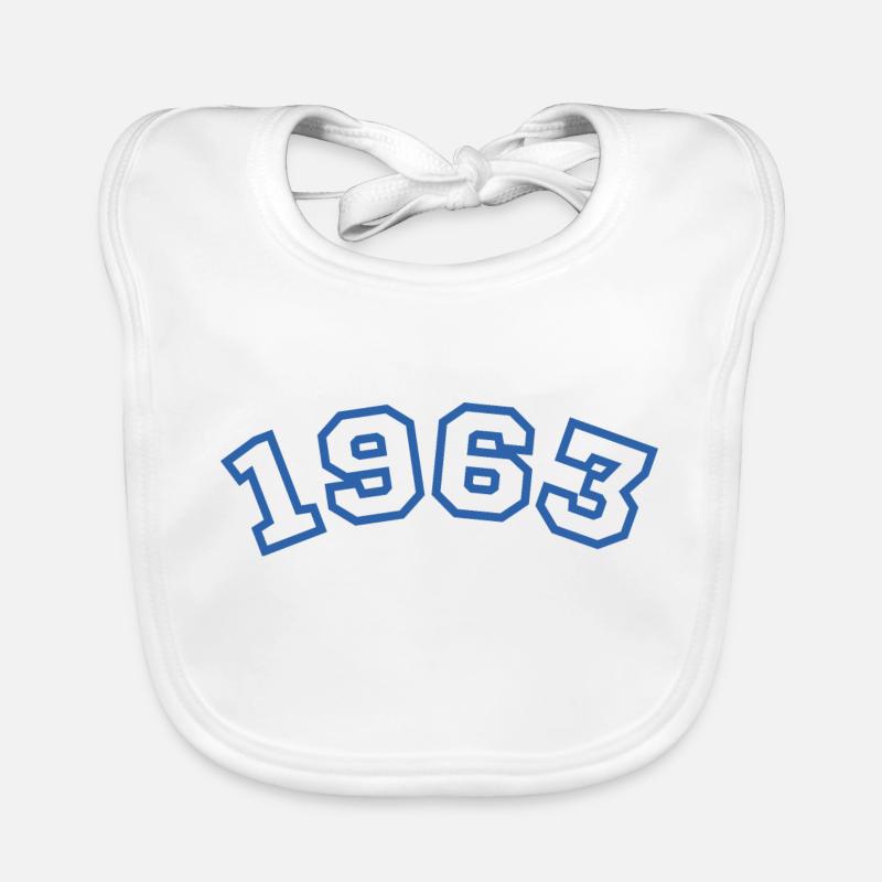 1963 Sport Blue Organic Baby Bibs