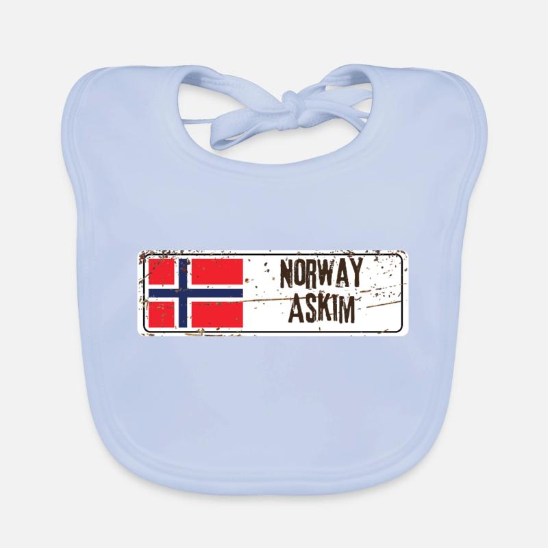 Askim Drapeau de la Norvège Bavoir bio Bébé