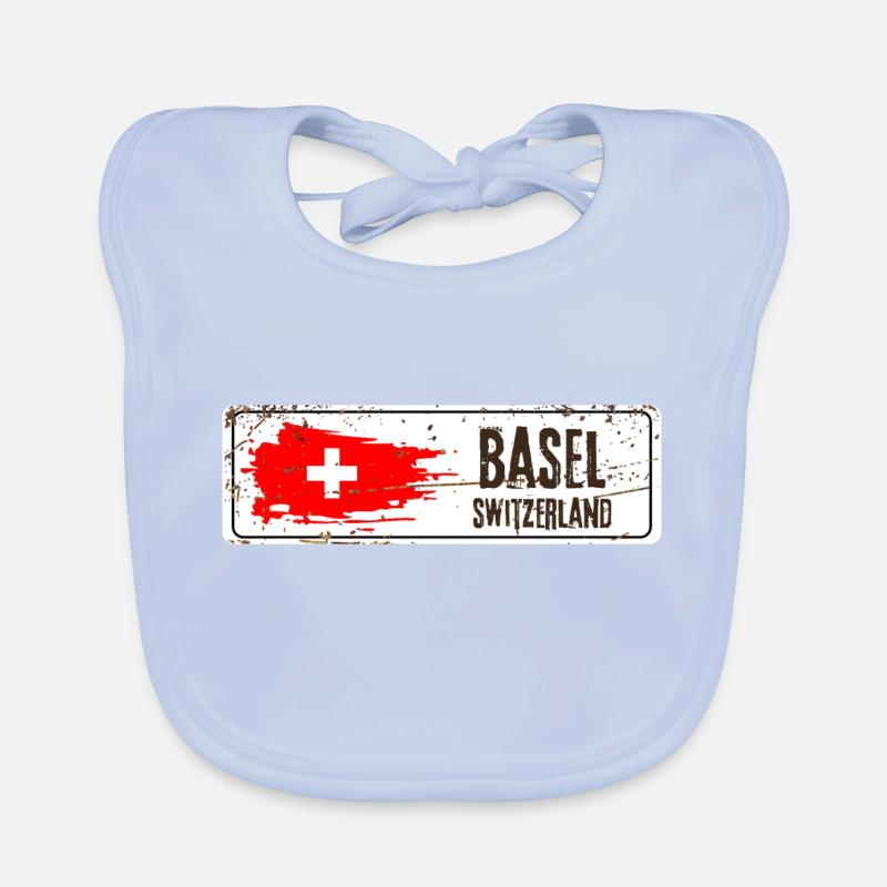 Bâle, Suisse, Drapeau Bavoir bio Bébé