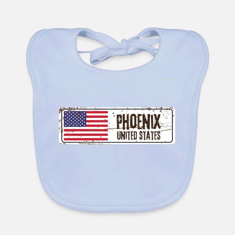 Phoenix United States Flag Organic Baby Bibs