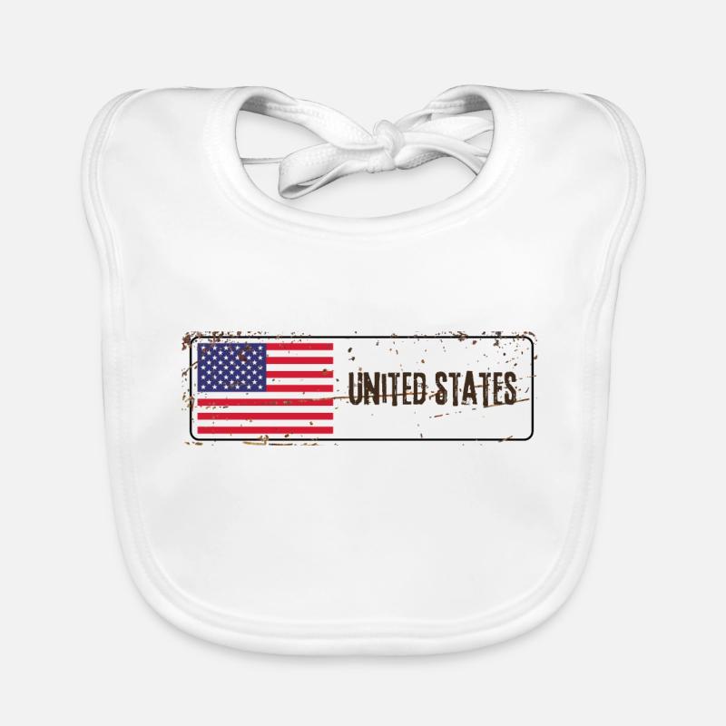 United States Flag Organic Baby Bibs