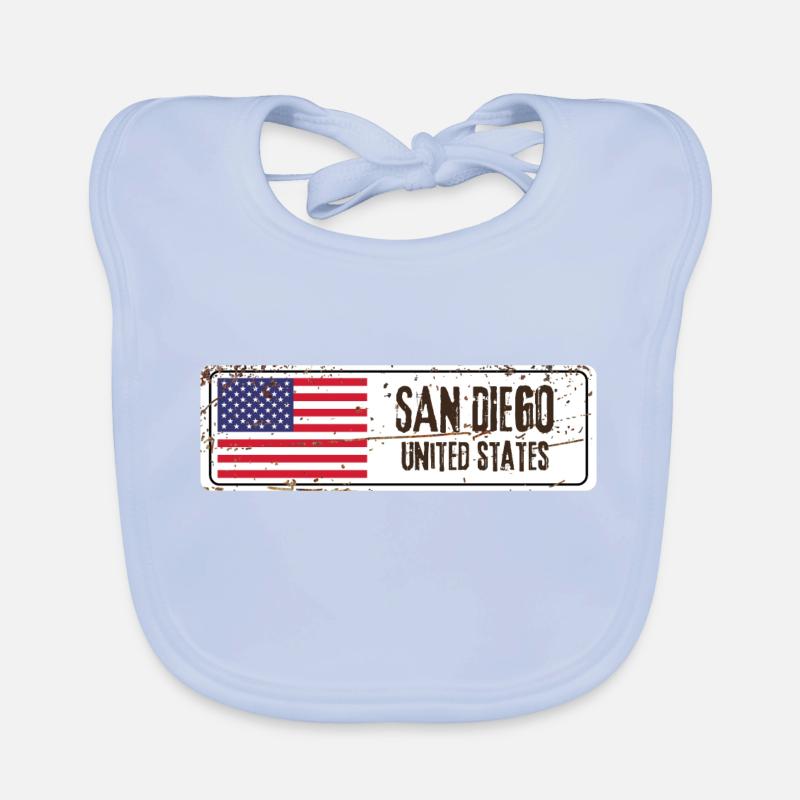 Drapeau de San Diego Bavoir bio Bébé