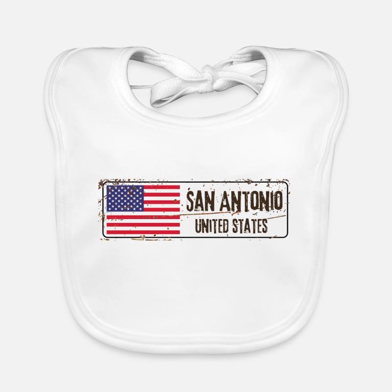Drapeau de San Antonio Bavoir bio Bébé
