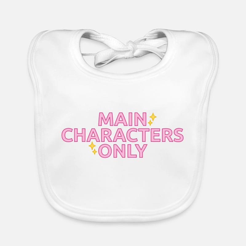 Statement-Design „Main Characters Only" Baby Bio-Lätzchen