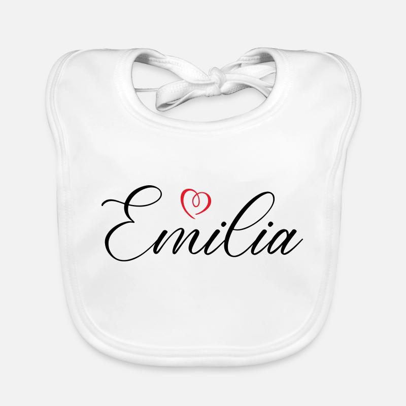 emilia name herz Baby Bio-Lätzchen