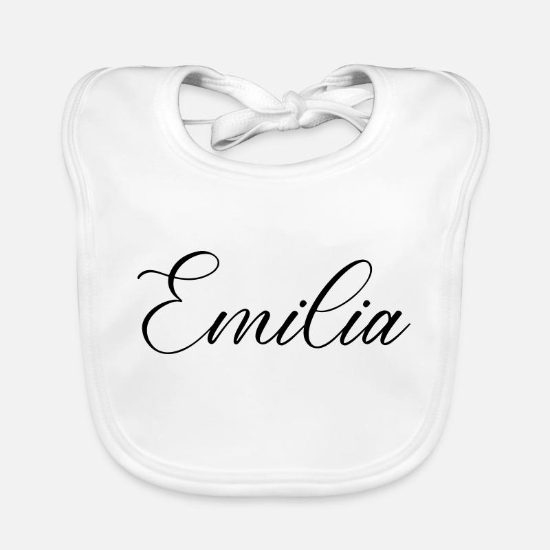 Emilia Name Organic Baby Bibs