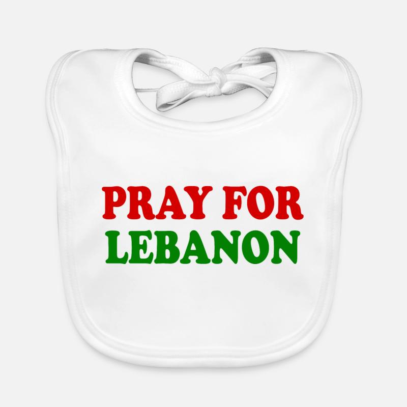 Pray for lebanon Bavoir bio Bébé