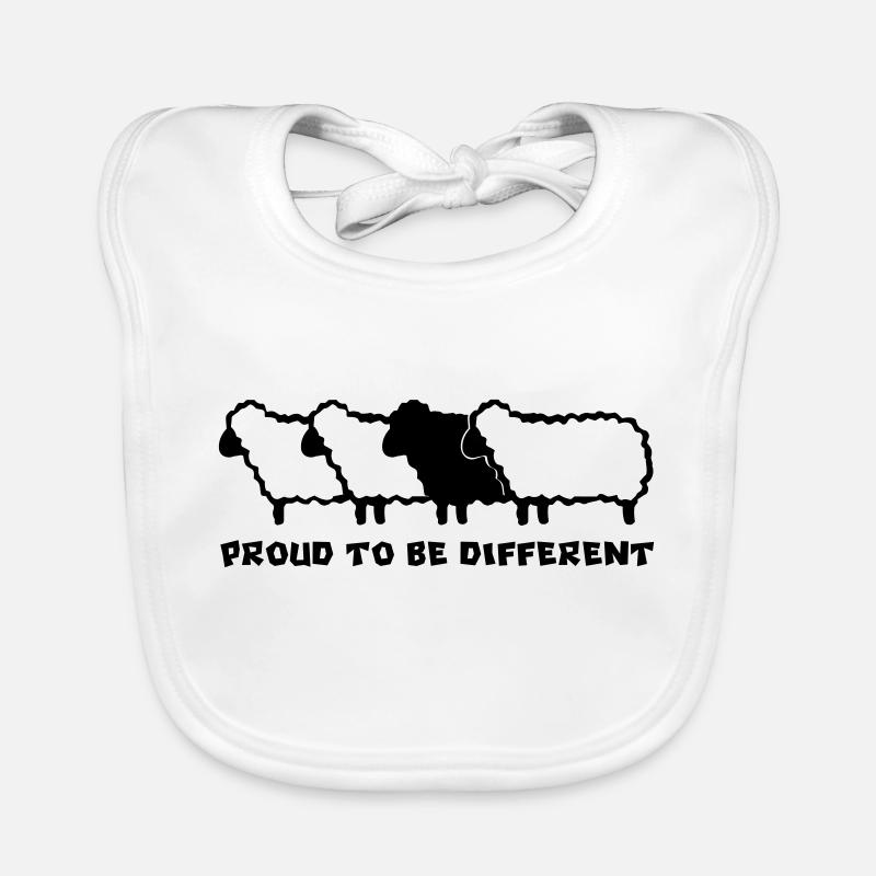 MOUTONS DIFFÉRENTS 2 - 2C Bavoir bio Bébé