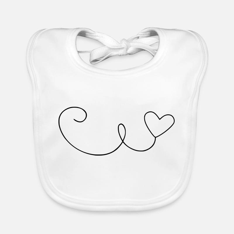 Ligne de balançoire en forme de cœur Bavoir bio Bébé