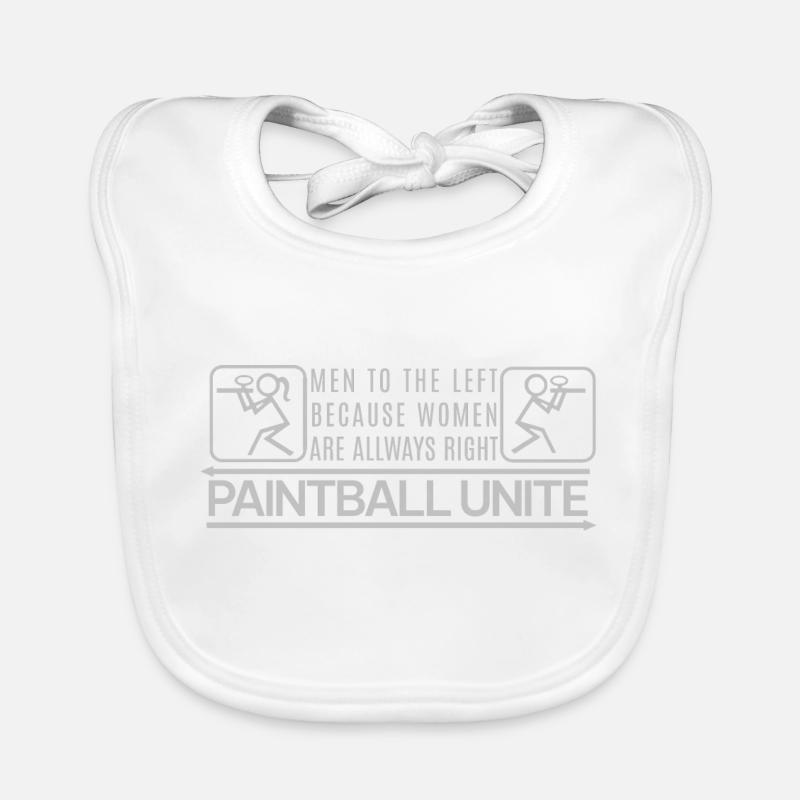 Les hommes à gauche... Paintball Unite Bavoir bio Bébé