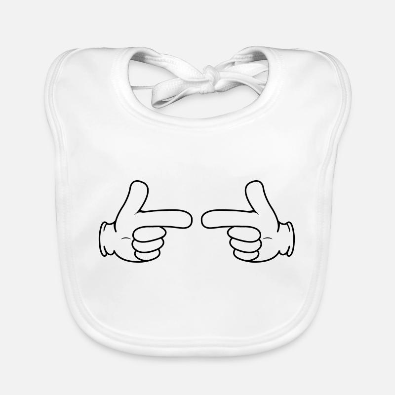 Index finger 2 Organic Baby Bibs