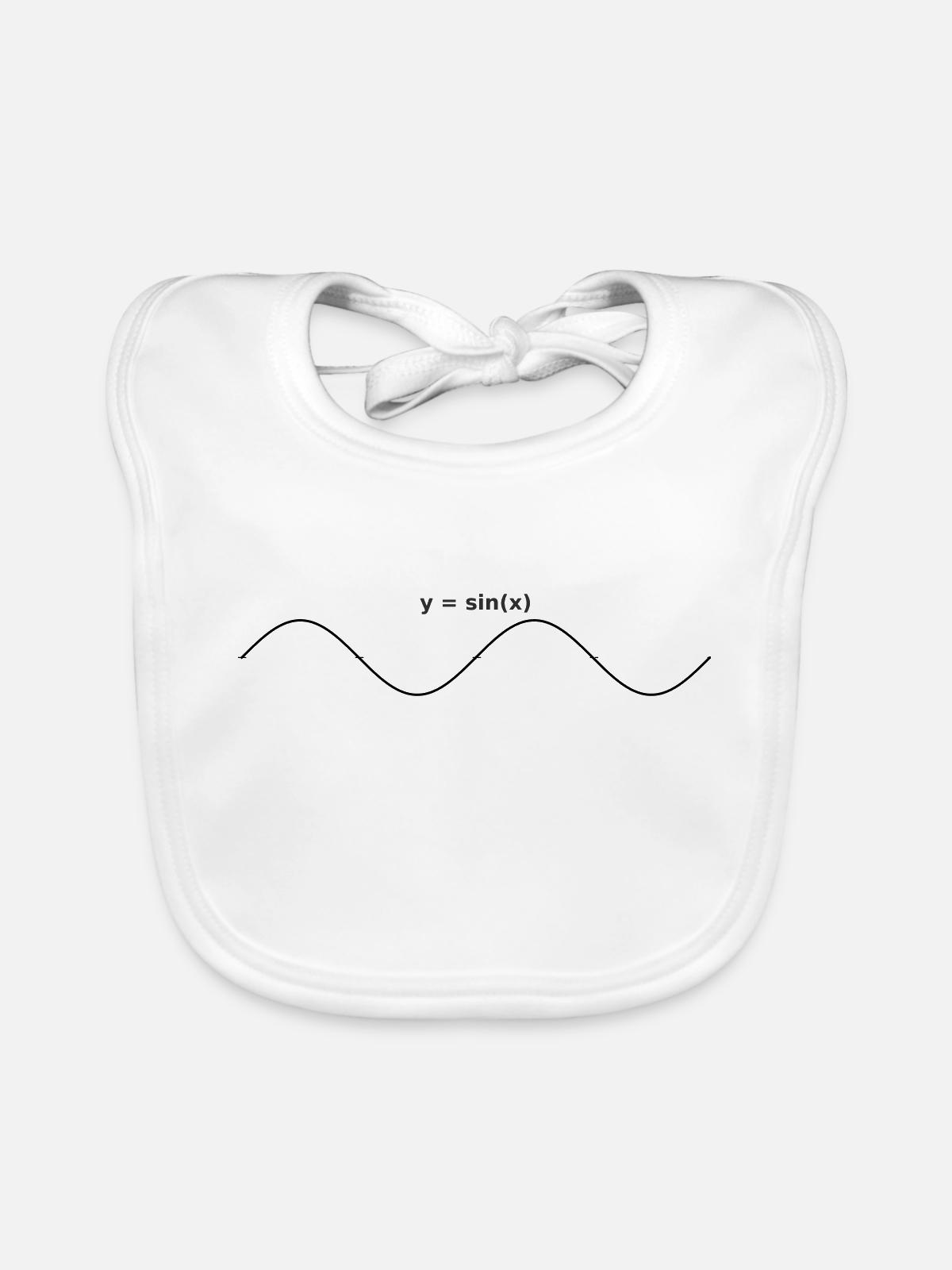 sinus graph design - Baby Bio-Lätzchen - Weiß - Vorne