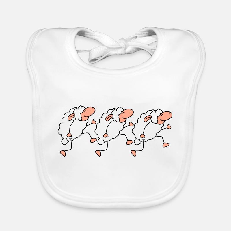 Three Sheep Walking Happy Pride 3 Friends Team Organic Baby Bibs