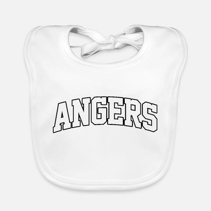 Angers logo: Collegiate design with a refined style Organic Baby Bibs