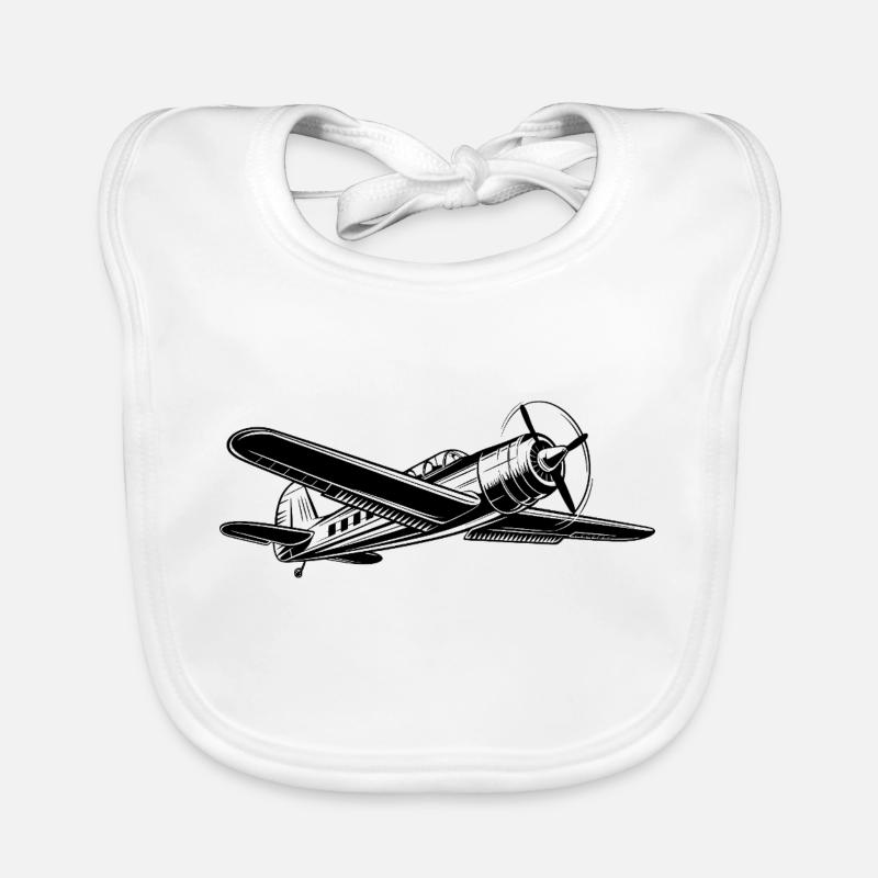 Flugzeugpilot Flugplatz Flugsport Baby Bio-Lätzchen