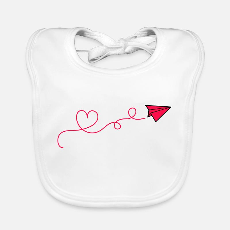 Coeur d’avion en papier Bavoir bio Bébé