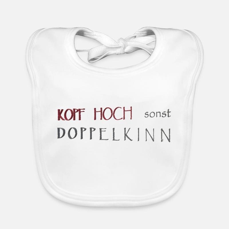Head up, otherwise double chin Organic Baby Bibs